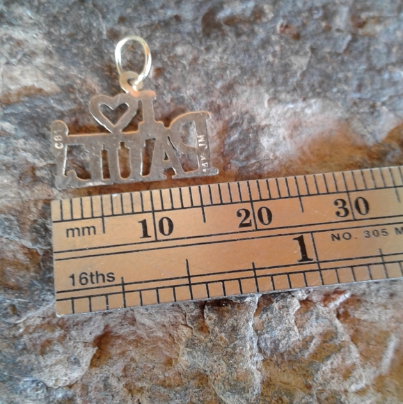 14K Solid Yellow Gold " I ❤ Paul " pendant - Picture 6 of 11